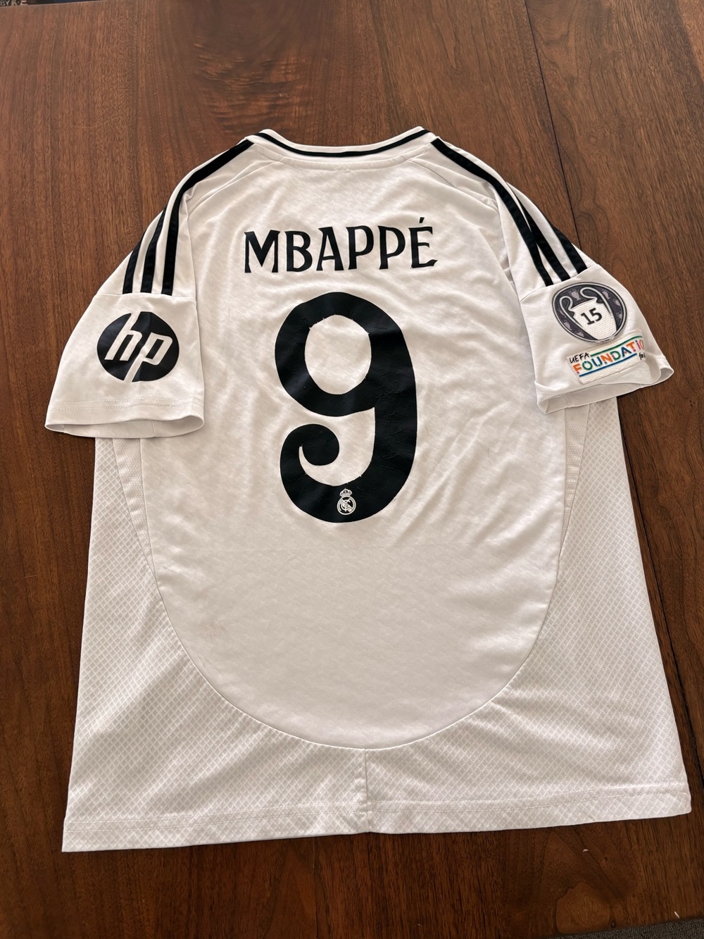 Adidas Real Madrid Home White Men's M Soccer Jersey #9 Kylian Mbappe